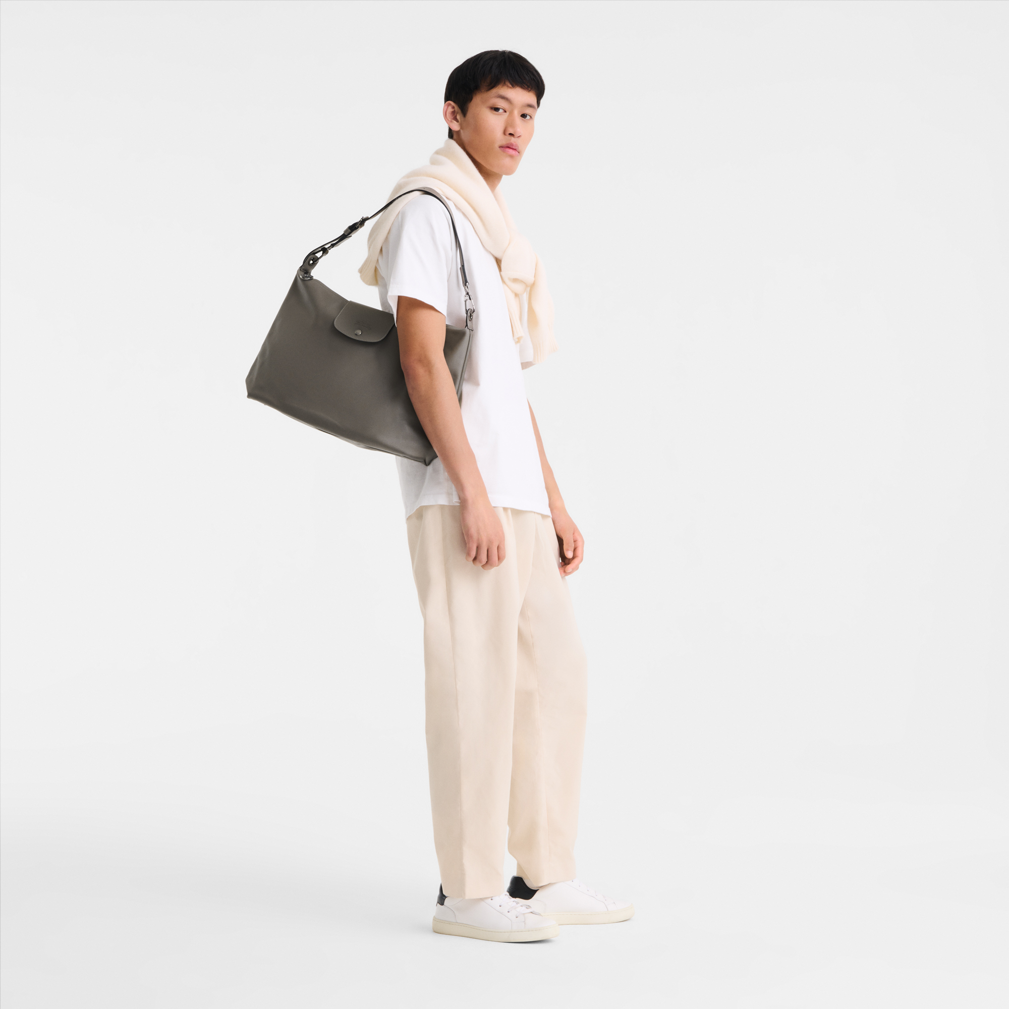 Le Pliage Xtra Hobo 袋 XL, 斑鸠灰