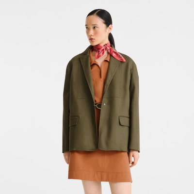 法式头巾 丝巾 50 , 珊瑚紅色 - 真丝