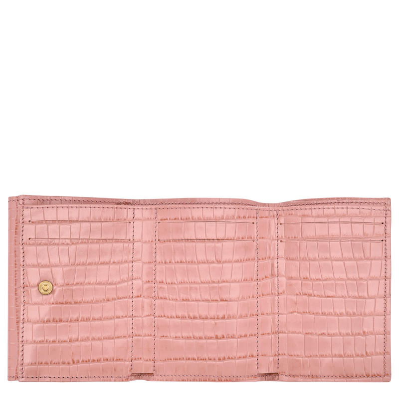 Longchamp Pocket Compact wallet , Pink Tea - Leather  - View 3 of  3