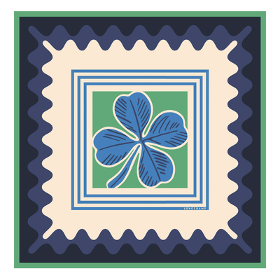 Porte-Bonheur Longchamp 丝巾 70 , Thistle - 真丝