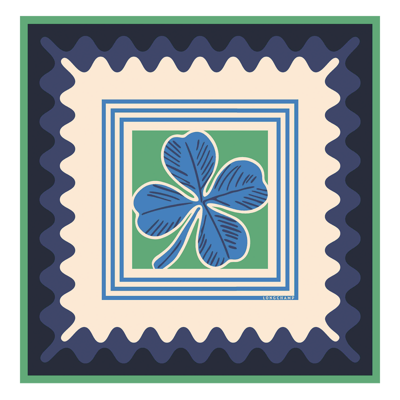Porte-Bonheur Longchamp 丝巾 70 , Thistle - 真丝  - 查看 1 2