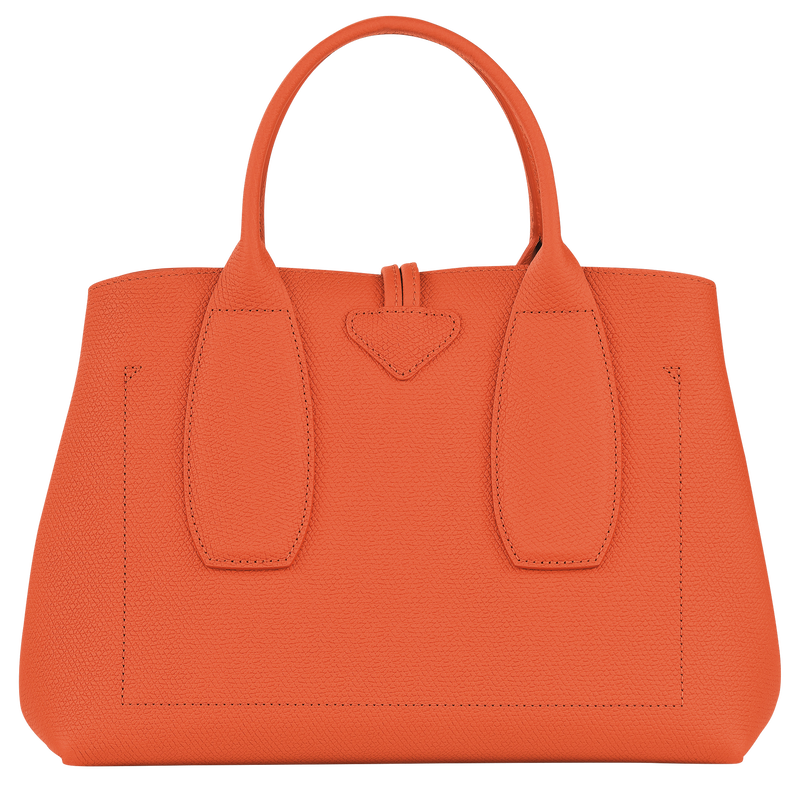Roseau M Handbag , Orange - Leather  - View 4 of  6