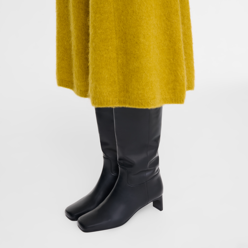 La Cavali&egrave;re Heel boots , Black - Leather  - View 4 of  4