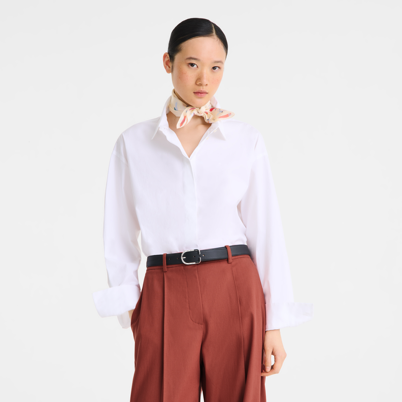 En Attendant la Vague（待浪而至） 丝巾 50 , 象牙色 - 真丝  - 查看 2 2