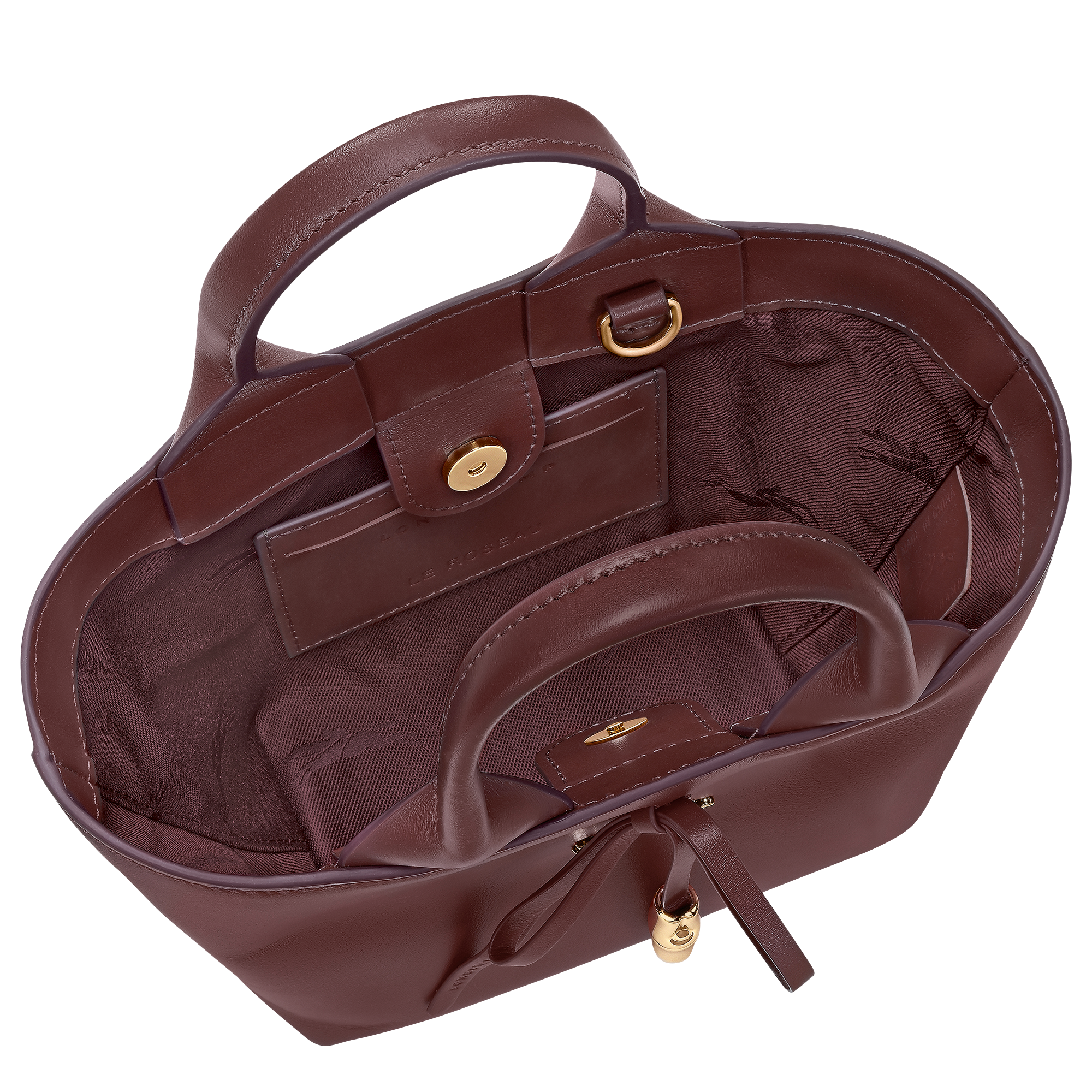 Le Roseau 手提包 XS, 勃艮第色