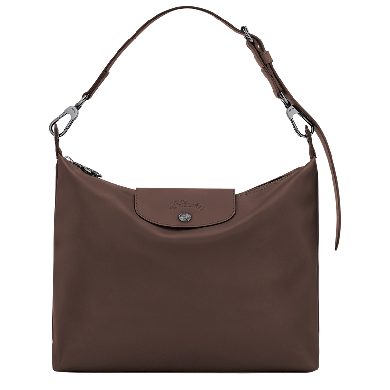 Le Pliage Xtra M Hobo 袋 , 摩卡色 - 皮革  - 查看 1 5
