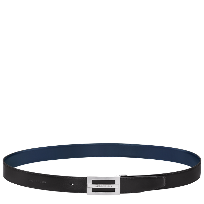 Delta Box Men's belt , Black/Navy - Leather  - View 1 of  4
