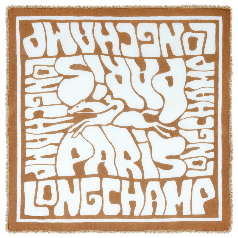 Wavy Summer（浪动夏日） 披肩 , 腰果棕 - 山羊绒  - 查看 1 2