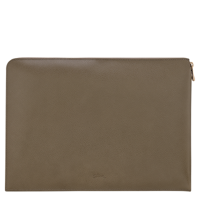 Le Foulonn&eacute; Laptop case , Caper - Leather