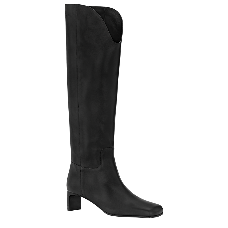 La Cavali&egrave;re Heel boots , Black - Leather  - View 2 of  4
