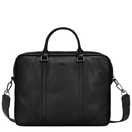 Le Foulonné XS Briefcase , Black - Leather - View 4 of  5
