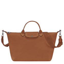 Le Pliage Xtra L Handbag , Cognac - Leather