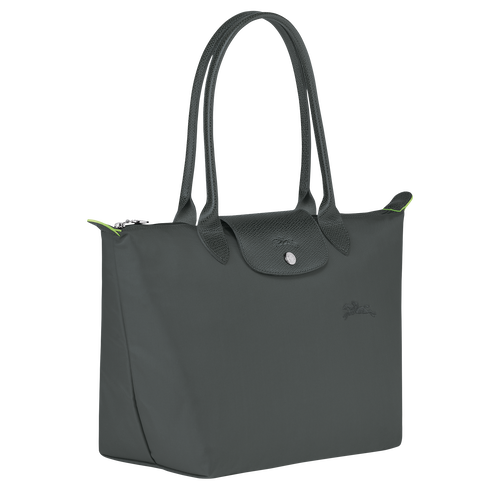 Le Pliage Green M Tote bag , Graphite - Recycled canvas - View 3 of  6