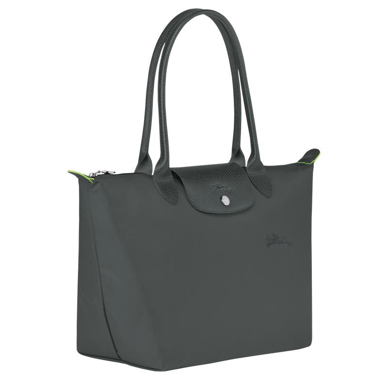 Le Pliage Green M Tote bag , Graphite - Recycled canvas  - View 3 of  6