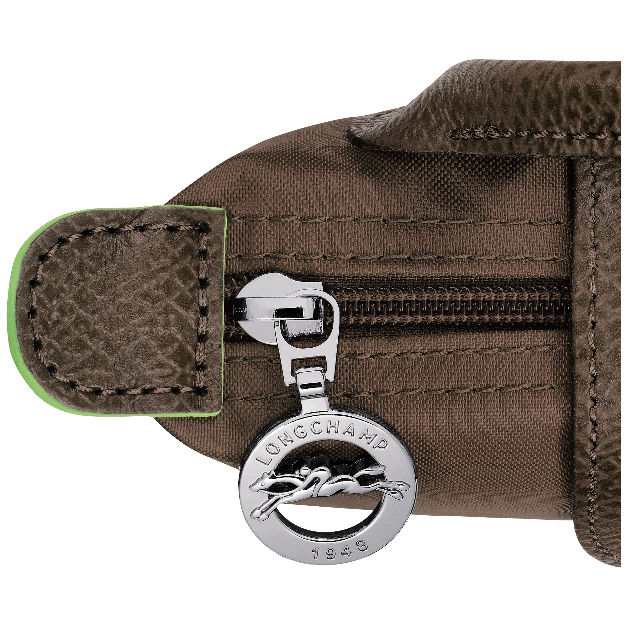Pouch with handle, Terra - View 6 of
6 - zoom in Le Pliage Green Pouch with handle, Terra