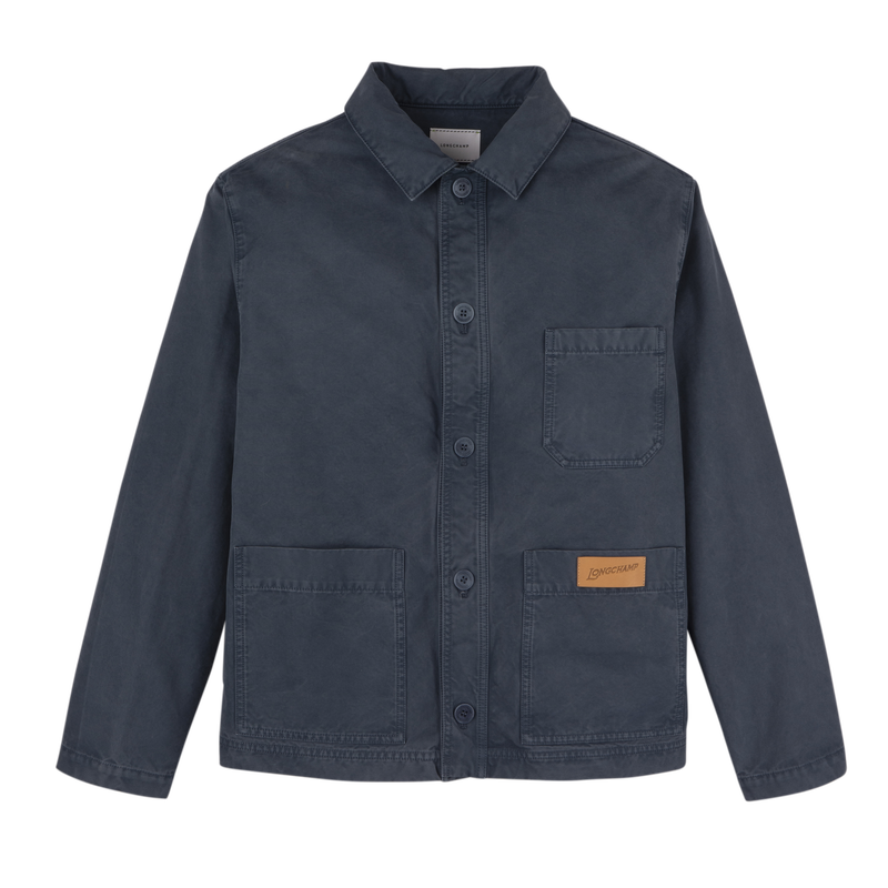 夹克 , 蓝灰色 - 套染棉布  - 查看 1 5