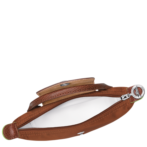 Le Pliage Green Pouch with handle , Cognac - Recycled canvas - View 5 of  6