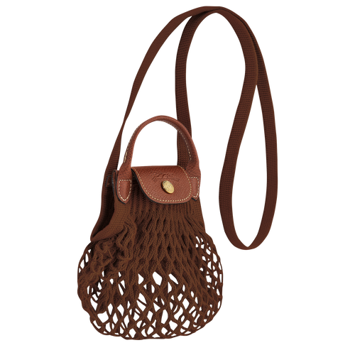 Le Pliage Filet XS 迷你斜挎包 , 烟草色 - 帆布 - 查看 3 4