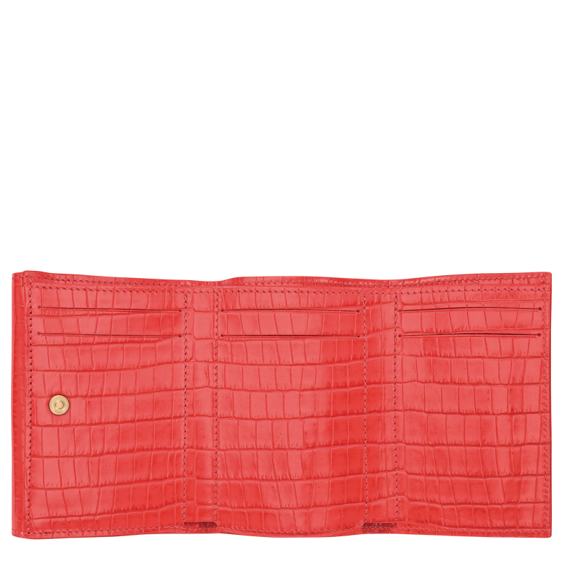 Longchamp Pocket Compact wallet , Vermilion - Leather  - View 3 of  3