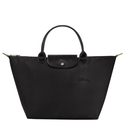 Le Pliage Green M Handbag , Black - Recycled canvas - View 1 of  7