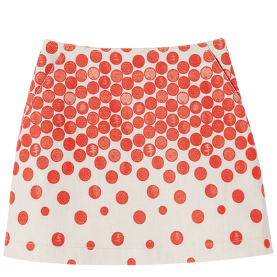迷你裙, Beige/Orange