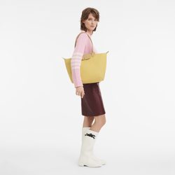 Le Pliage Green L 大号单肩包 , 小麦黄 - 再生帆布