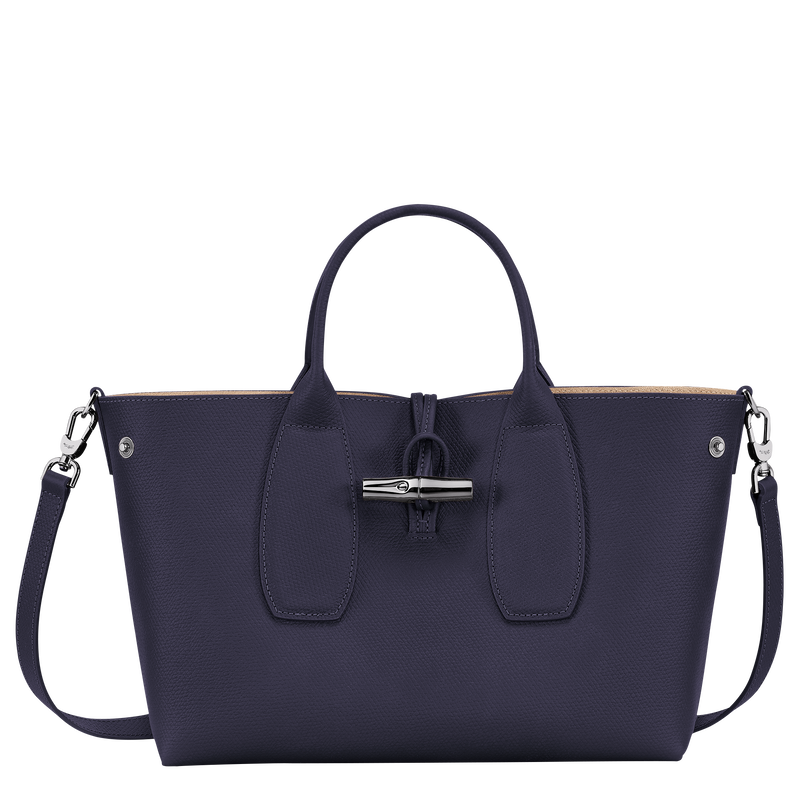 Roseau M Handbag , Bilberry - Leather  - View 5 of  6