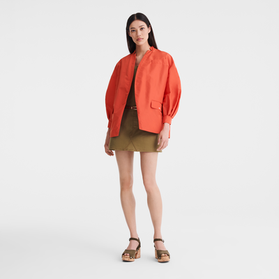 Kimono jacket , Tomato - Technical taffeta