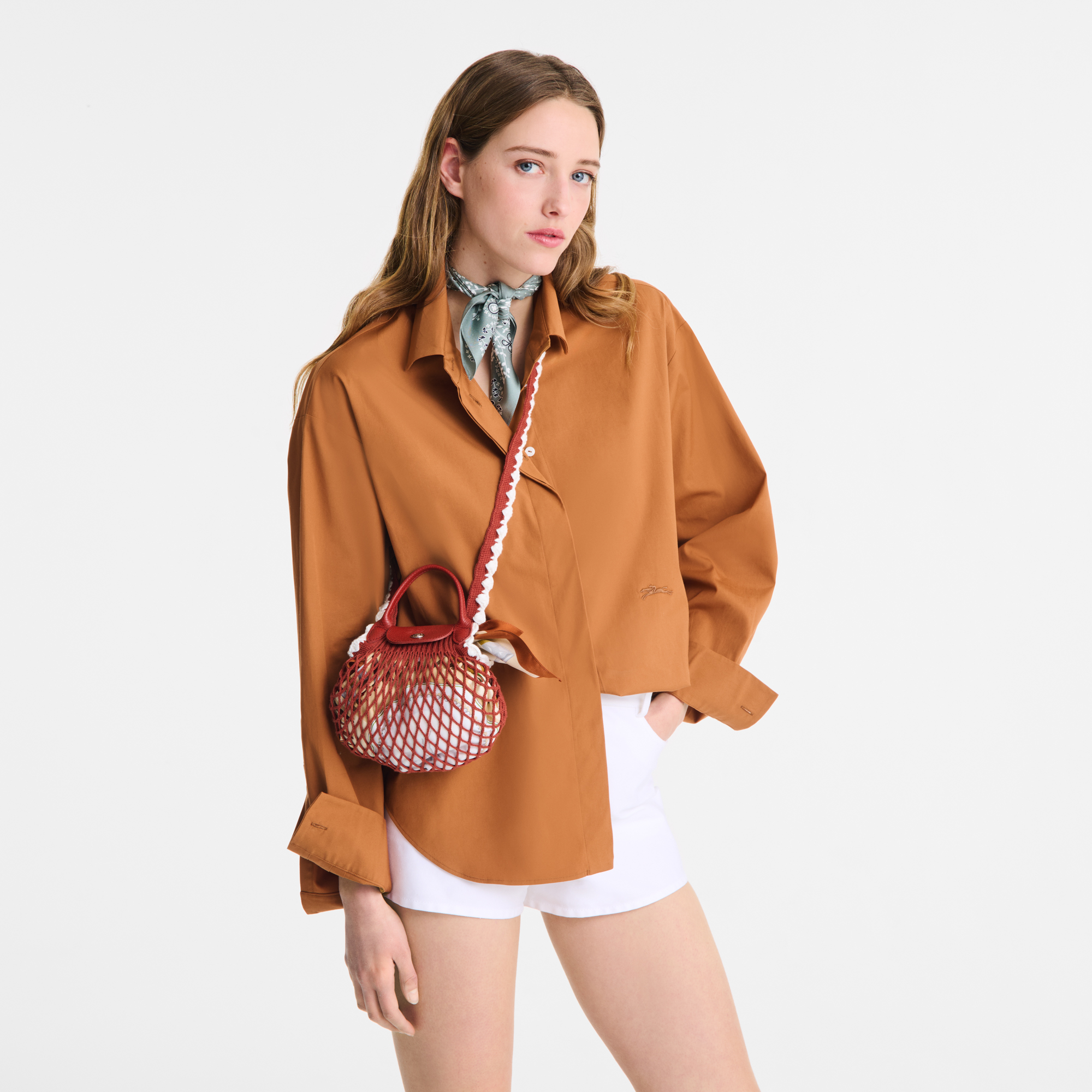 Mesh bag XS, Terracotta - View 2 of
4 - zoom in Le Pliage Collection Mesh bag XS, Terracotta