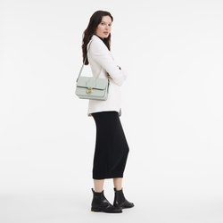 Box-Trot M Crossbody bag , Green-gray - Leather