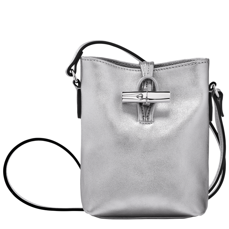 Roseau XS Crossbody bag , Silver - Leather  - View 1 of  5