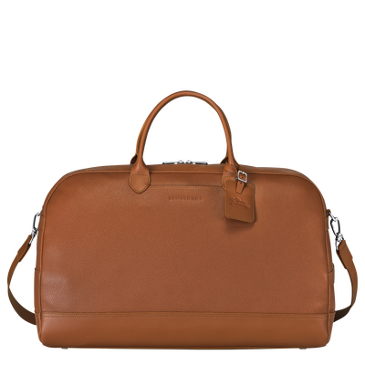 Le Foulonné L Travel bag , Caramel - Leather