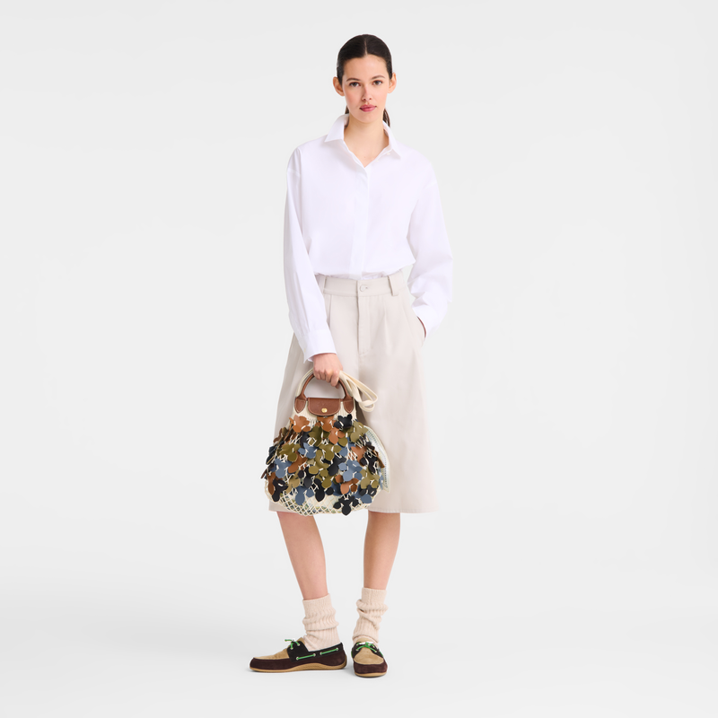 Le Pliage Collection L Mesh bag , Lichen - Canvas  - View 2 of  2