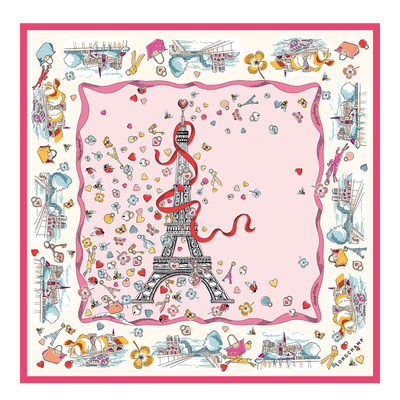 Tour Enchant&eacute;e Silk scarf 50 , Marshmallow - Silk