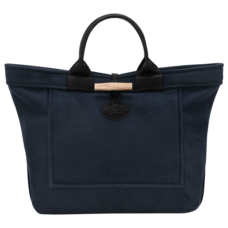 Le Roseau L Tote bag , Navy - Canvas  - View 1 of  5