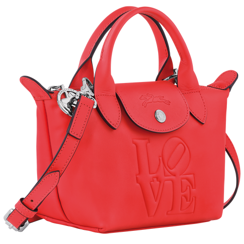 Longchamp x Robert Indiana XS 手提包 , 红色 - 皮革 - 查看 3 5