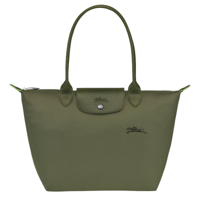 Le Pliage Green M Tote bag , Forest - Recycled canvas