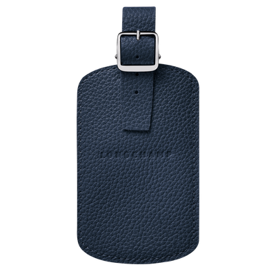 Le Foulonné Luggage tag , Navy - Leather