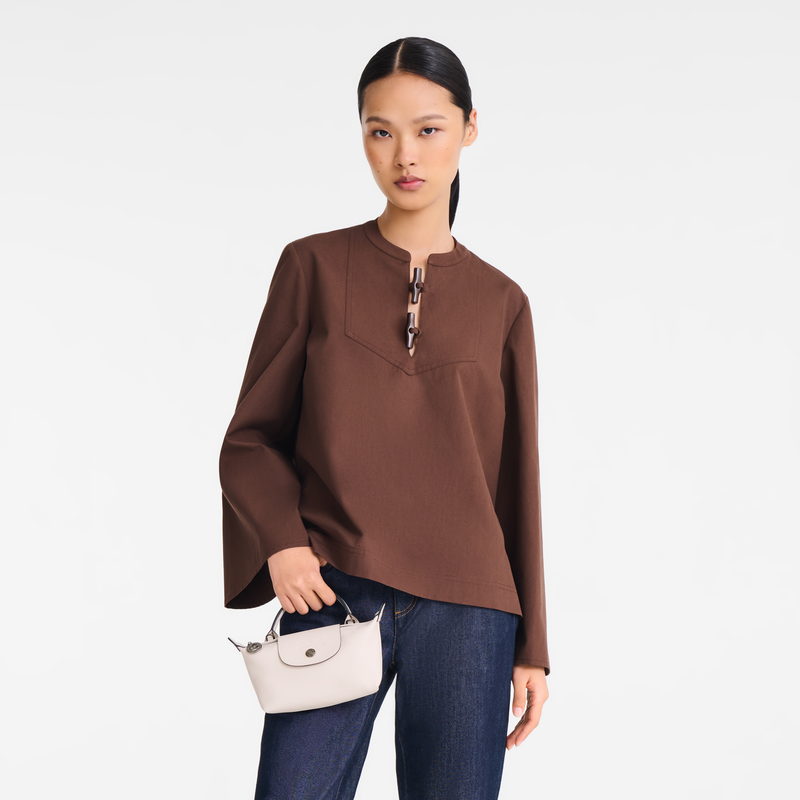 Le Pliage Xtra XS 手拿包 , 米白色 - 皮革  - 查看 2 6