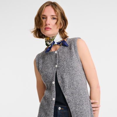 null Sleeveless cardigan, Anthracite