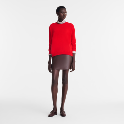 毛衣 , 红色 - 针织