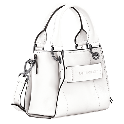 Longchamp 3D 手提包 XS, 白色
