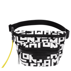 Le Pliage LGP M Belt bag , Black/White - Canvas
