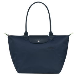 Le Pliage Green L 大号单肩包 , 海军蓝色 - 再生帆布