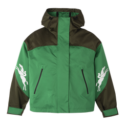 短款派克大衣 , 卡其色/绿色 - 科技帆布