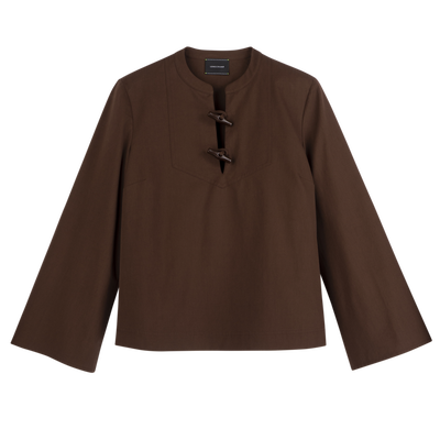 衬衫 , 巧克力色 - 府绸