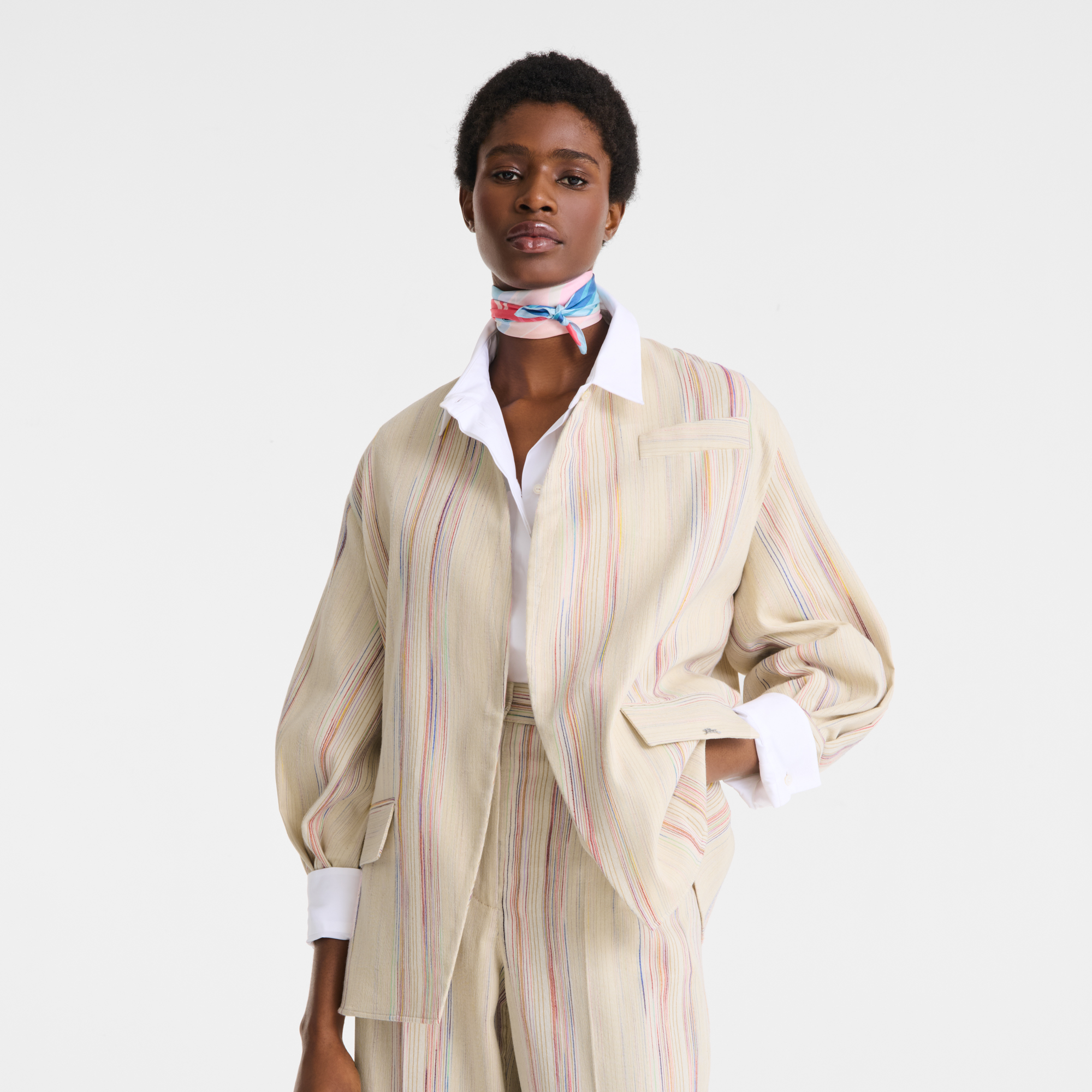 En Pleine Vague Silk scarf 50, Rainbow