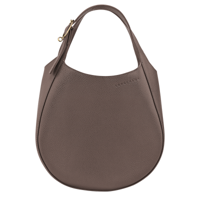 Le Foulonn&eacute; S Handbag , Taupe - Leather