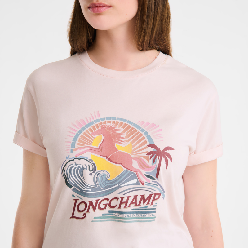 T恤 , 芭蕾粉 - 平纹针织布  - 查看 4 4