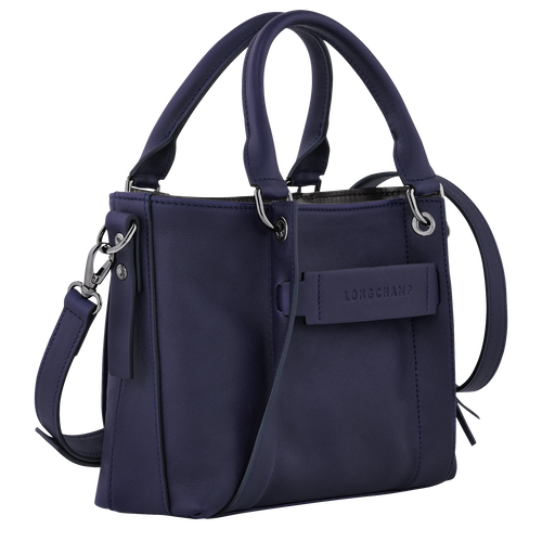 Longchamp 3D S Handbag , Bilberry - Leather - View 3 of  5